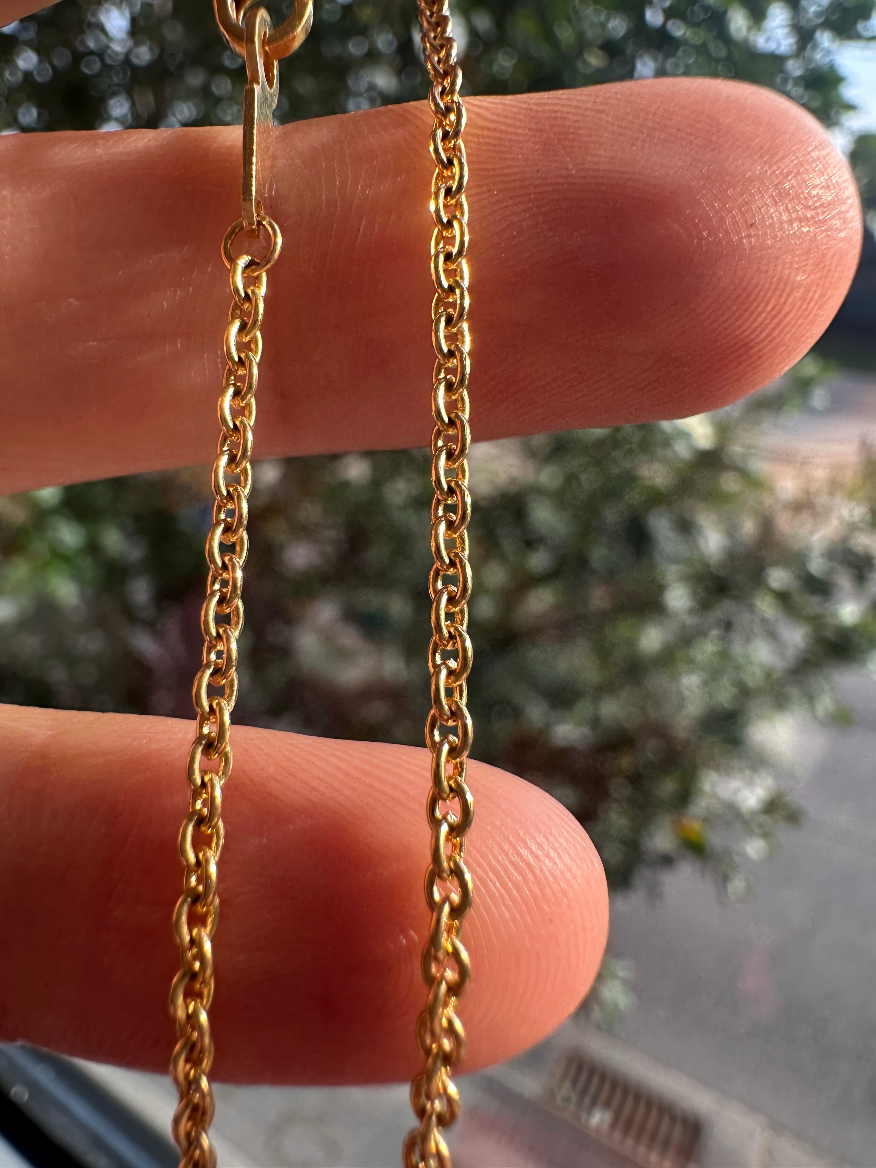 18k cable chain