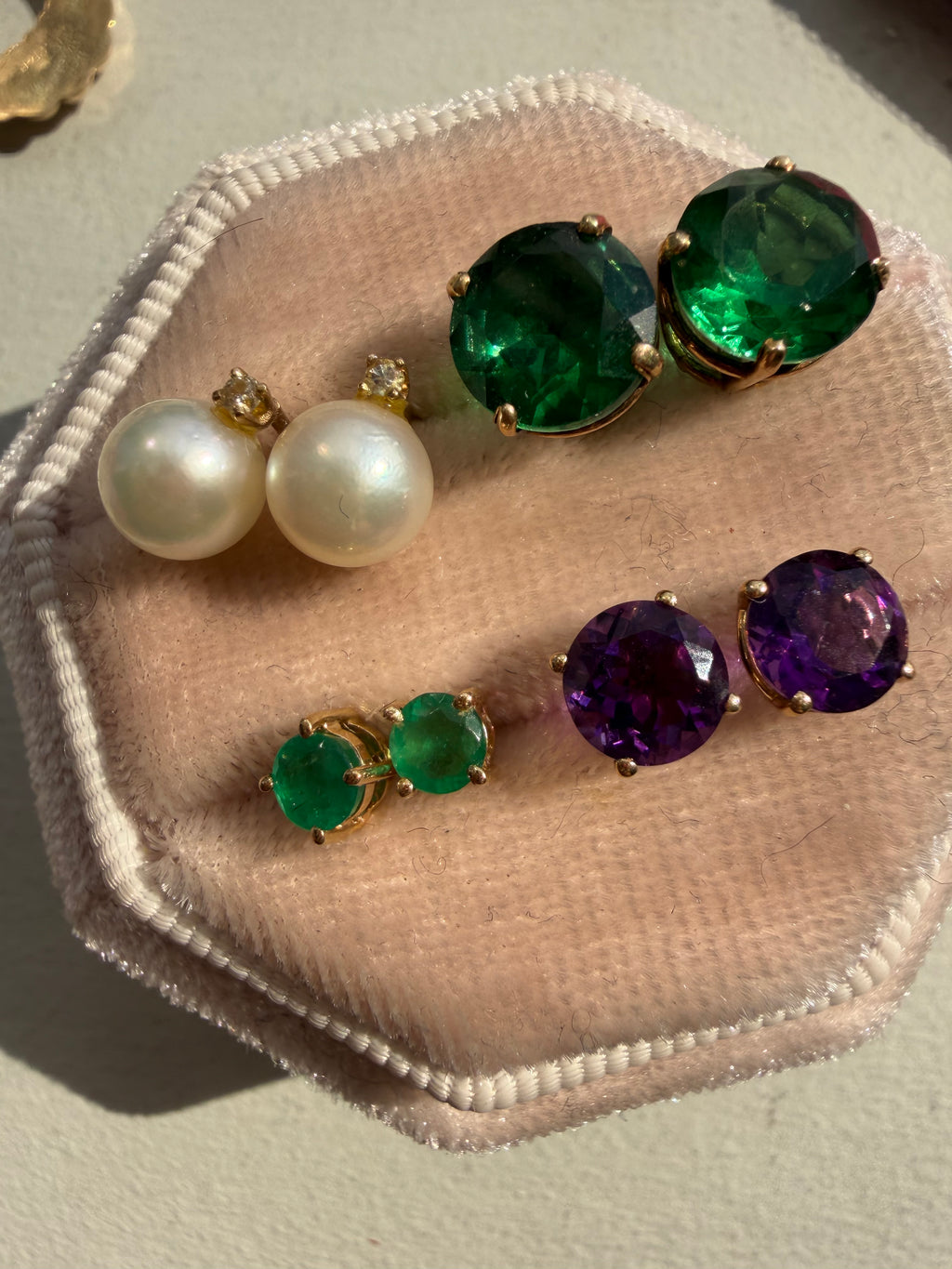 studs with gems