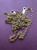 18k gold solid cable chain 17.75"