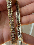 chevron style 4.80tcw diamond tennis bracelet
