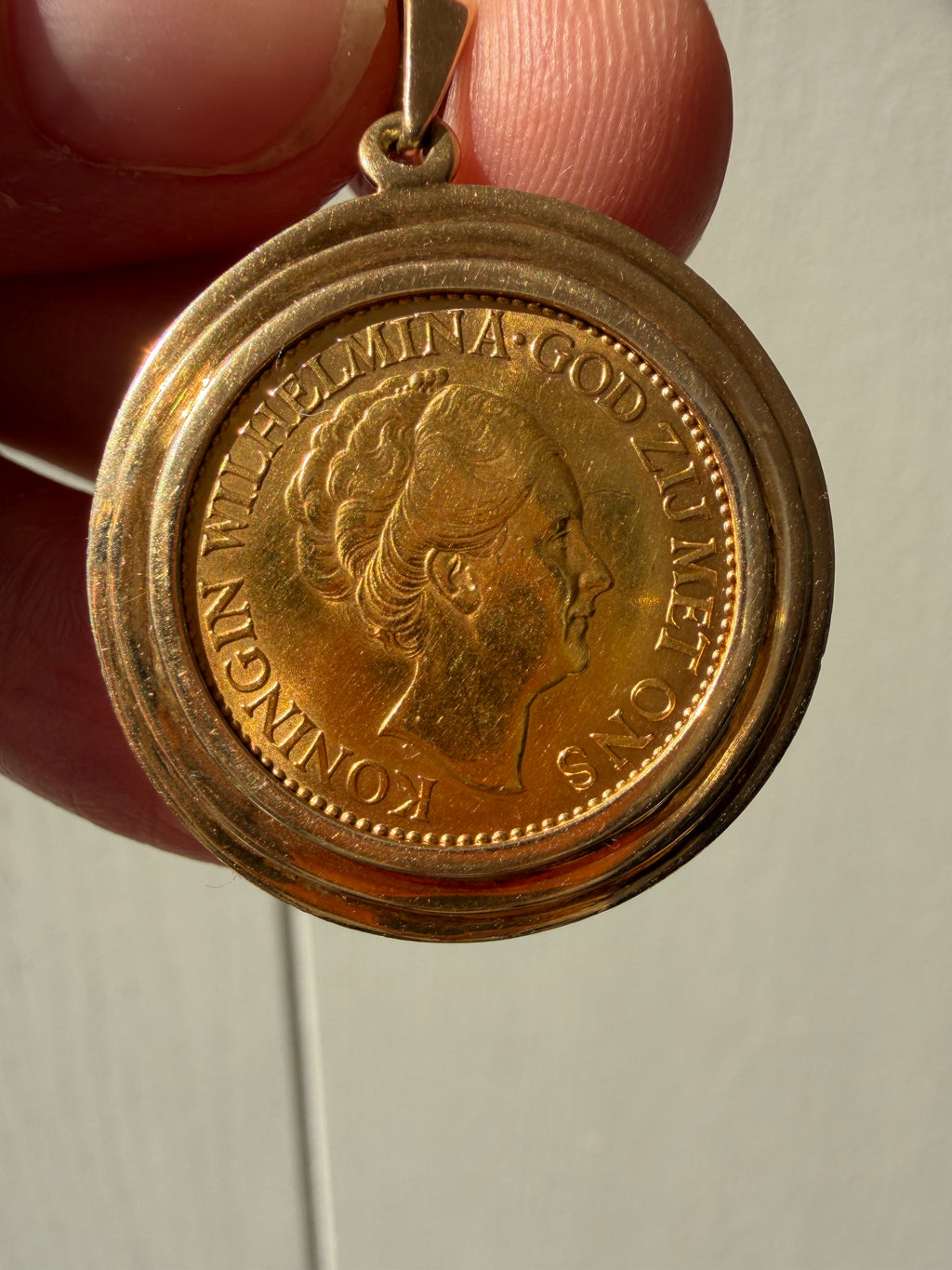 1925 Netherlands Gold 10 Gulden Coin