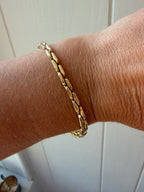 chunky tight biker link bracelet