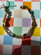 juicy cabochon panther link station bracelet