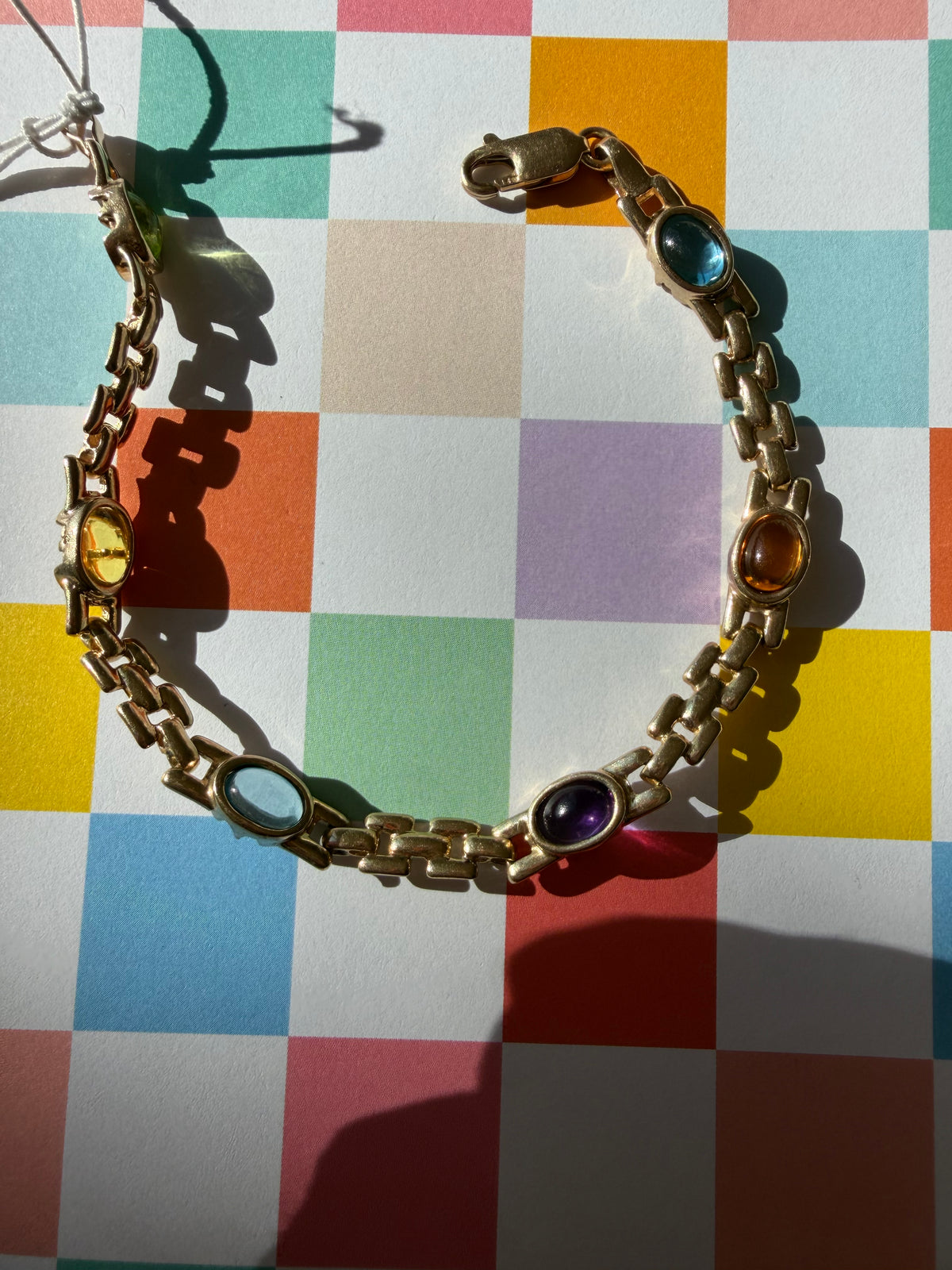 juicy cabochon panther link station bracelet