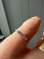 5 diamond white gold stacking band