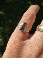 modern amethyst ring