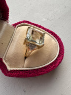 5.2carats aquamarine and diamond ring