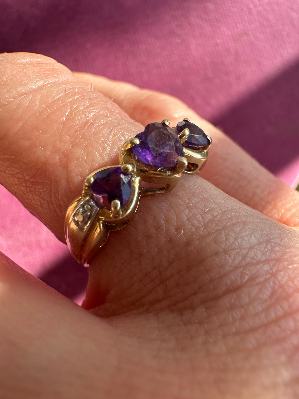 amethyst heart band
