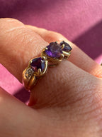 amethyst heart band