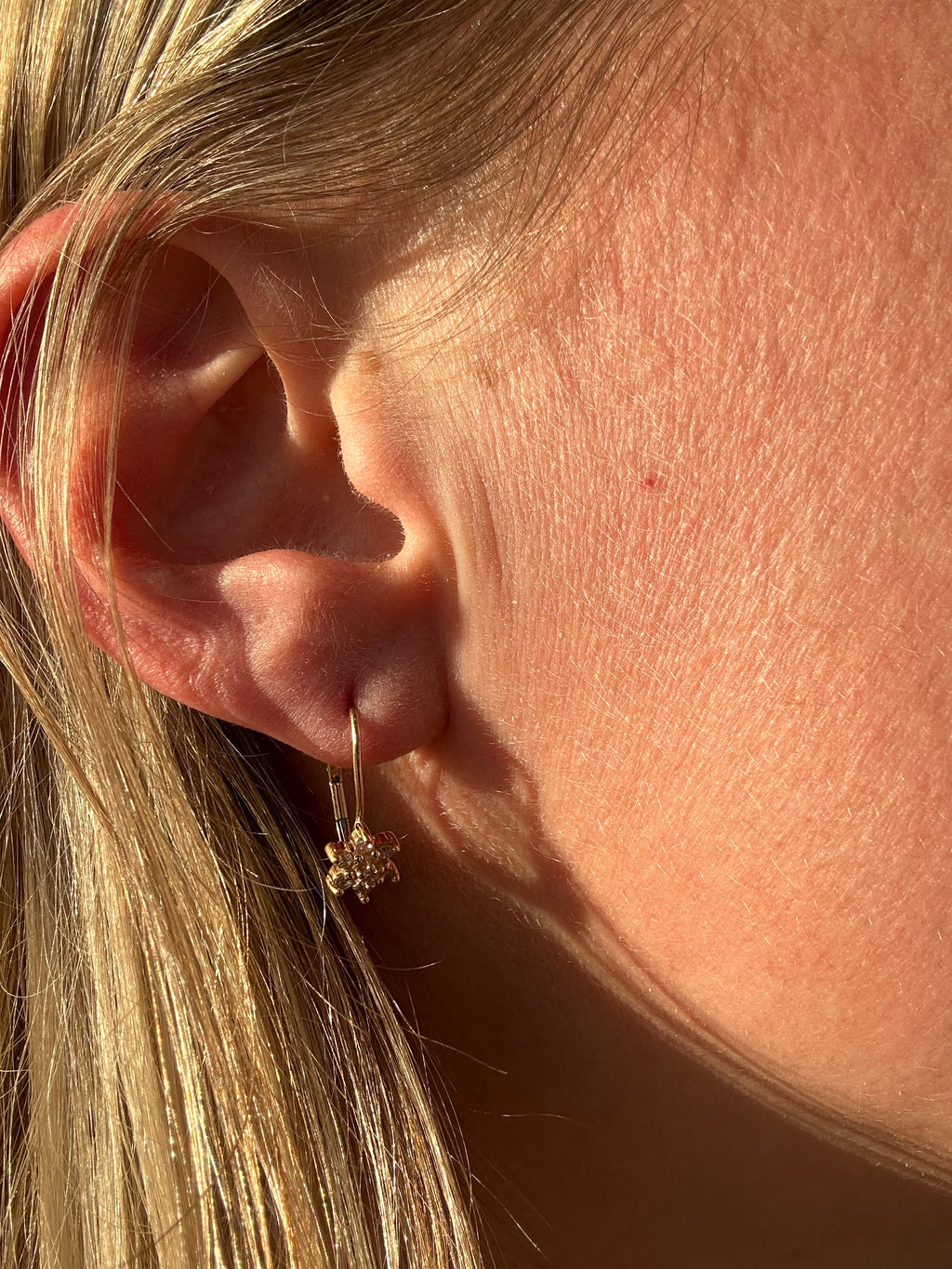 diamond star leverback earrings