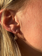 diamond star leverback earrings