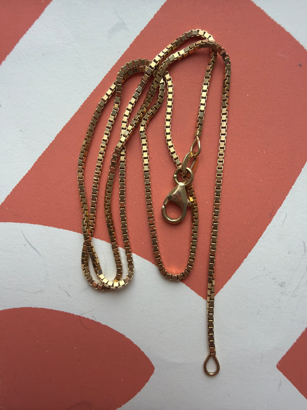16.5" box link 14k chain
