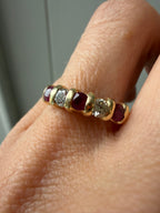 chunky ruby and diamond band