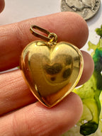 oversized 18k gold puffy heart