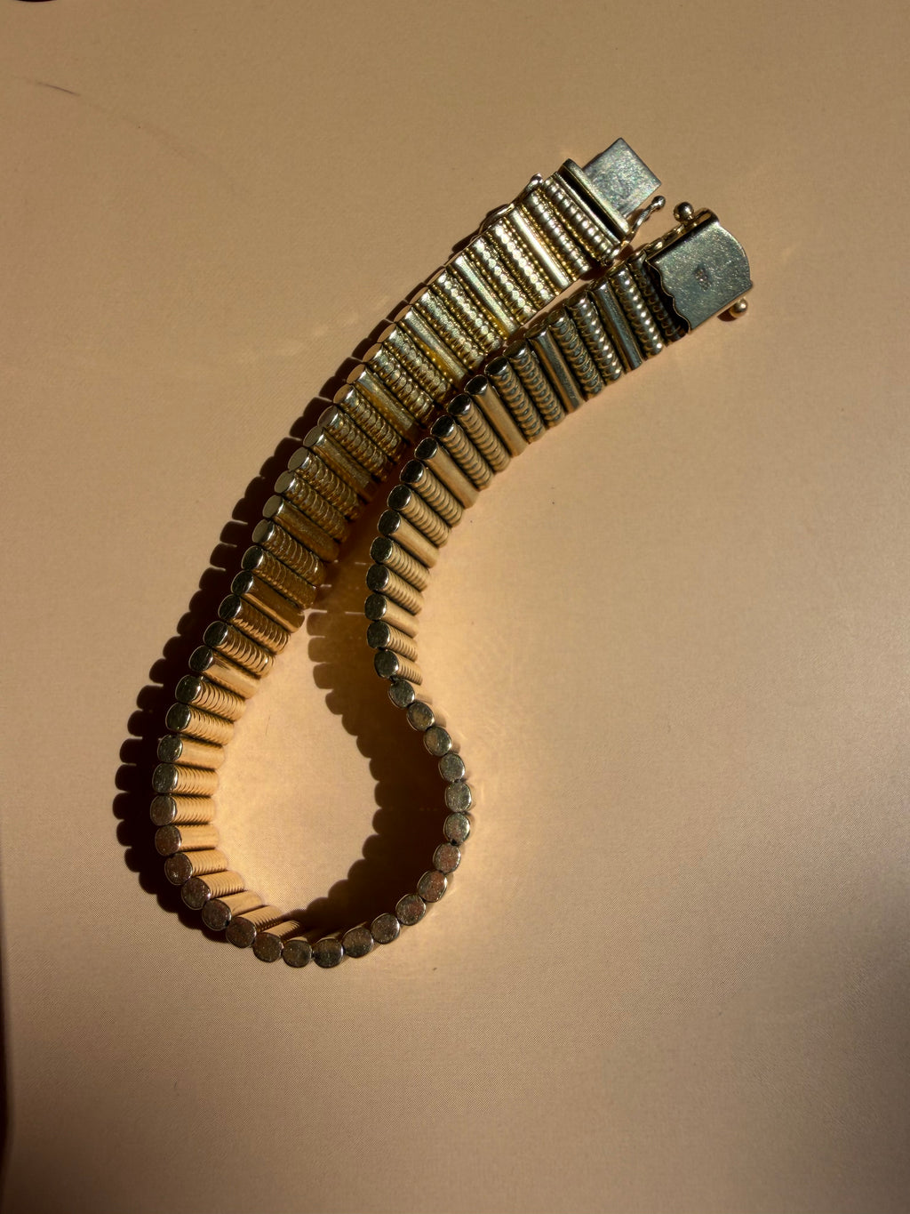solid barrel link bracelet
