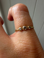 3 bezel diamond stacking band