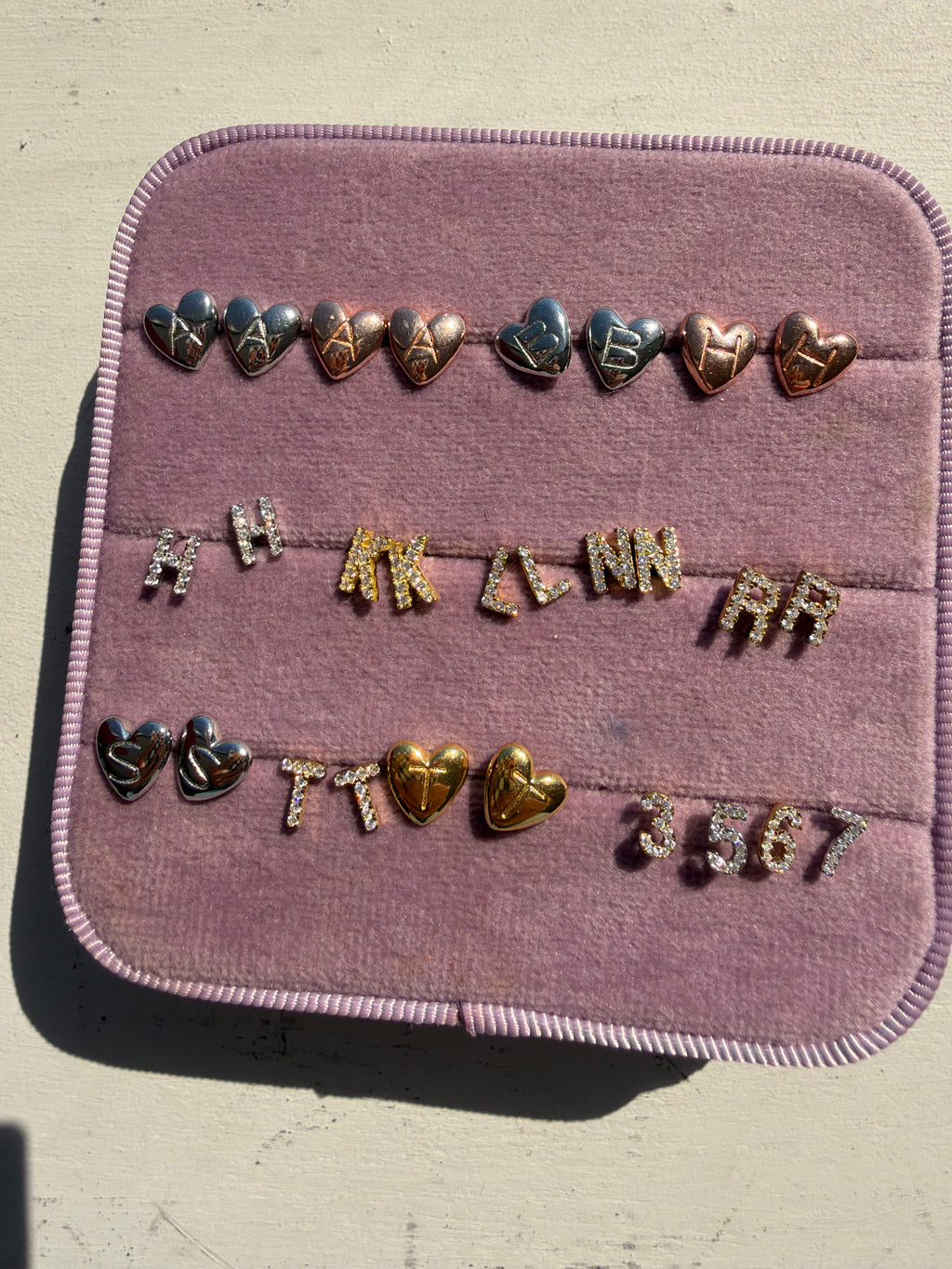 initial studs - sterling silver and gold plated sterling