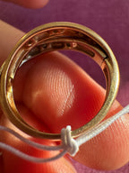 two tone sprinkle diamond band
