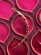 antique sapphire + pearl crescent // pin conversion