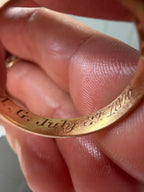 18k antique pipecut band from 1875