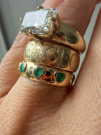 The Emerald Karat THE VERDE LOVE natural emerald heart eternity band