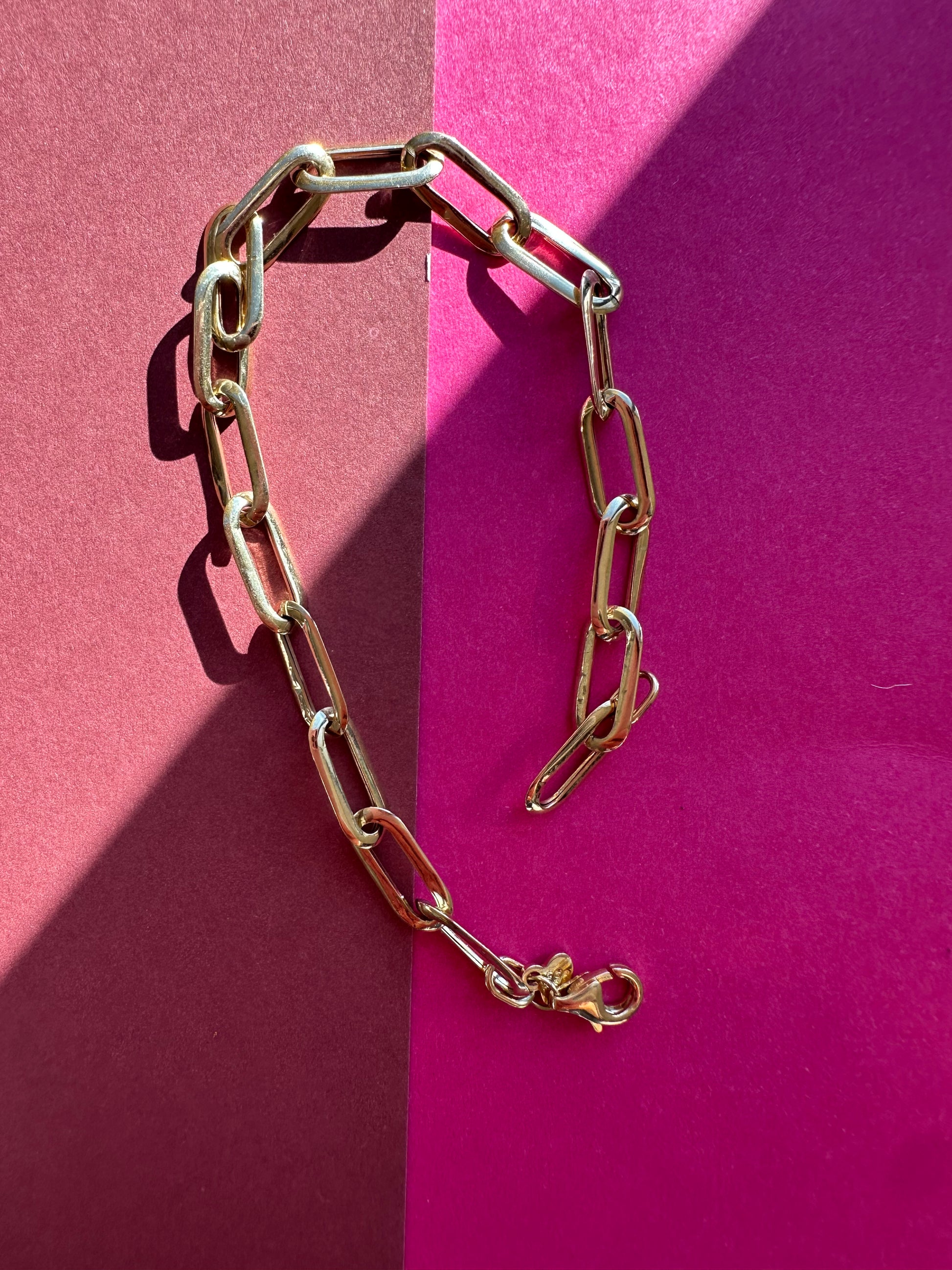 flat paperclip bracelet