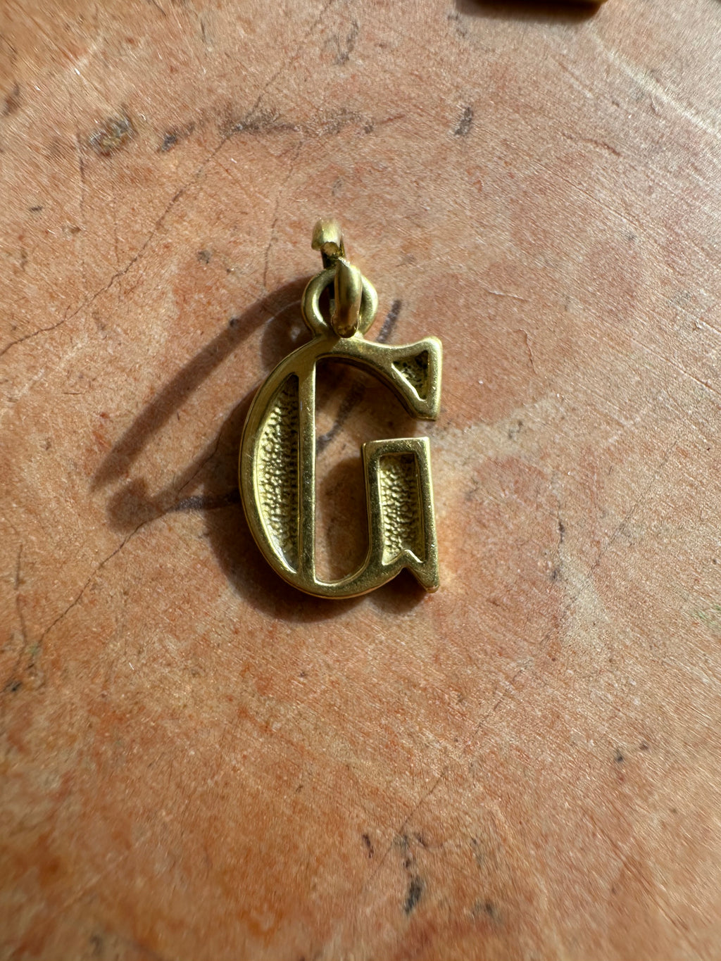 vintage 18k gold block letters