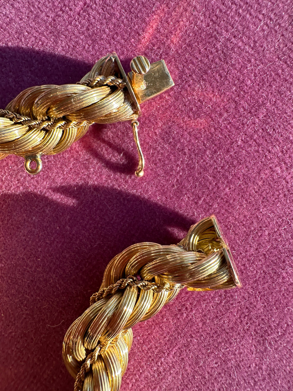 incredible 18k chunky rope bracelet