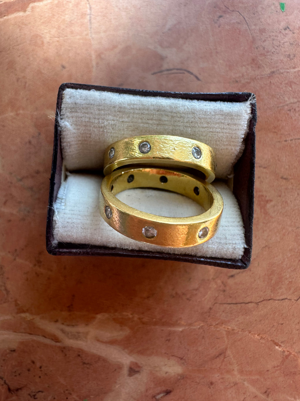 high karat flush diamond bands