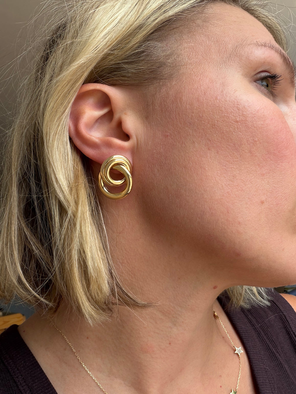 statement knot earrings