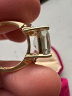 5.2carats aquamarine and diamond ring
