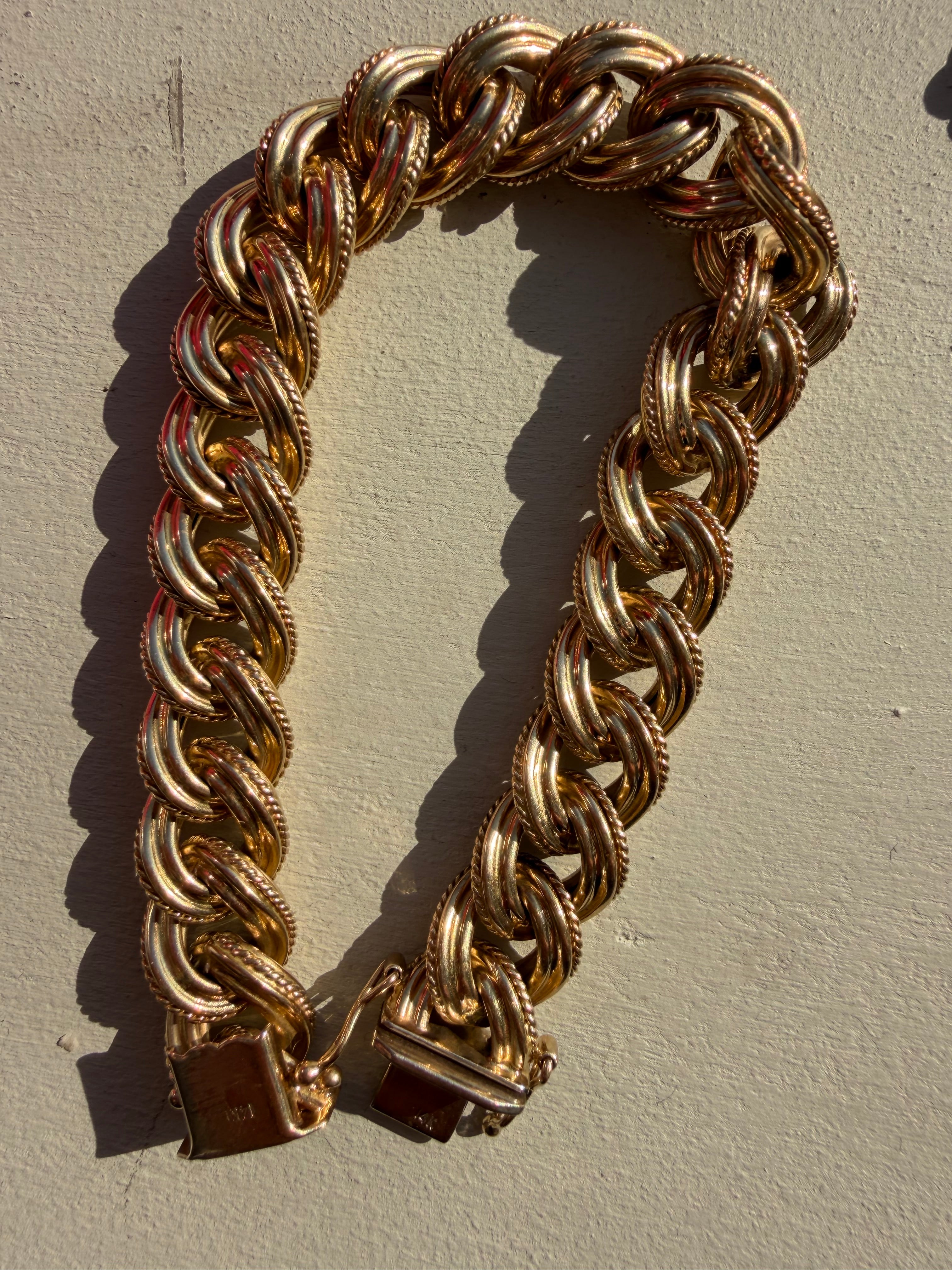 textured curb bracelet