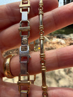 two tone link bracelets