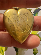 vintage large heart locket