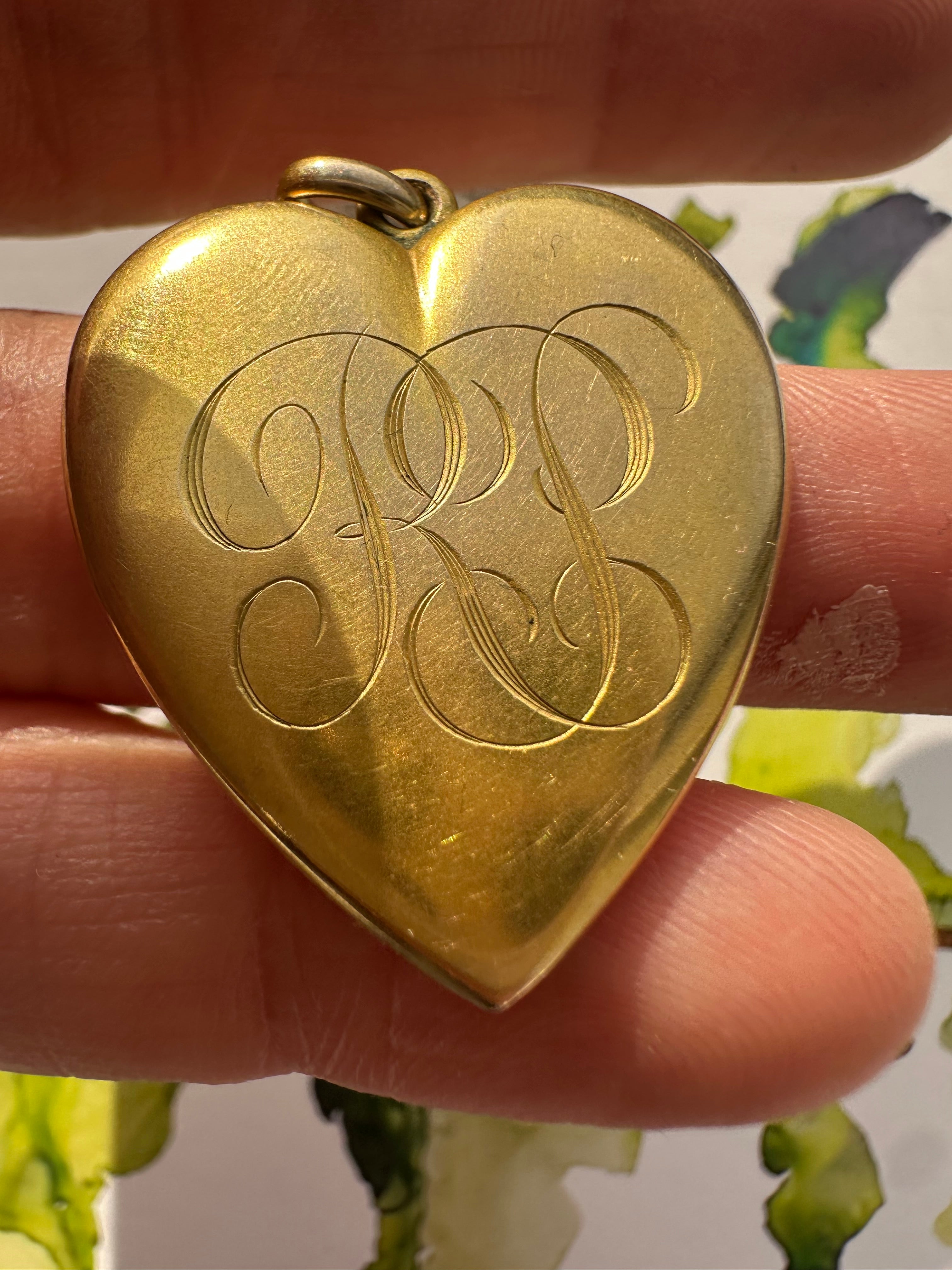 vintage large heart locket