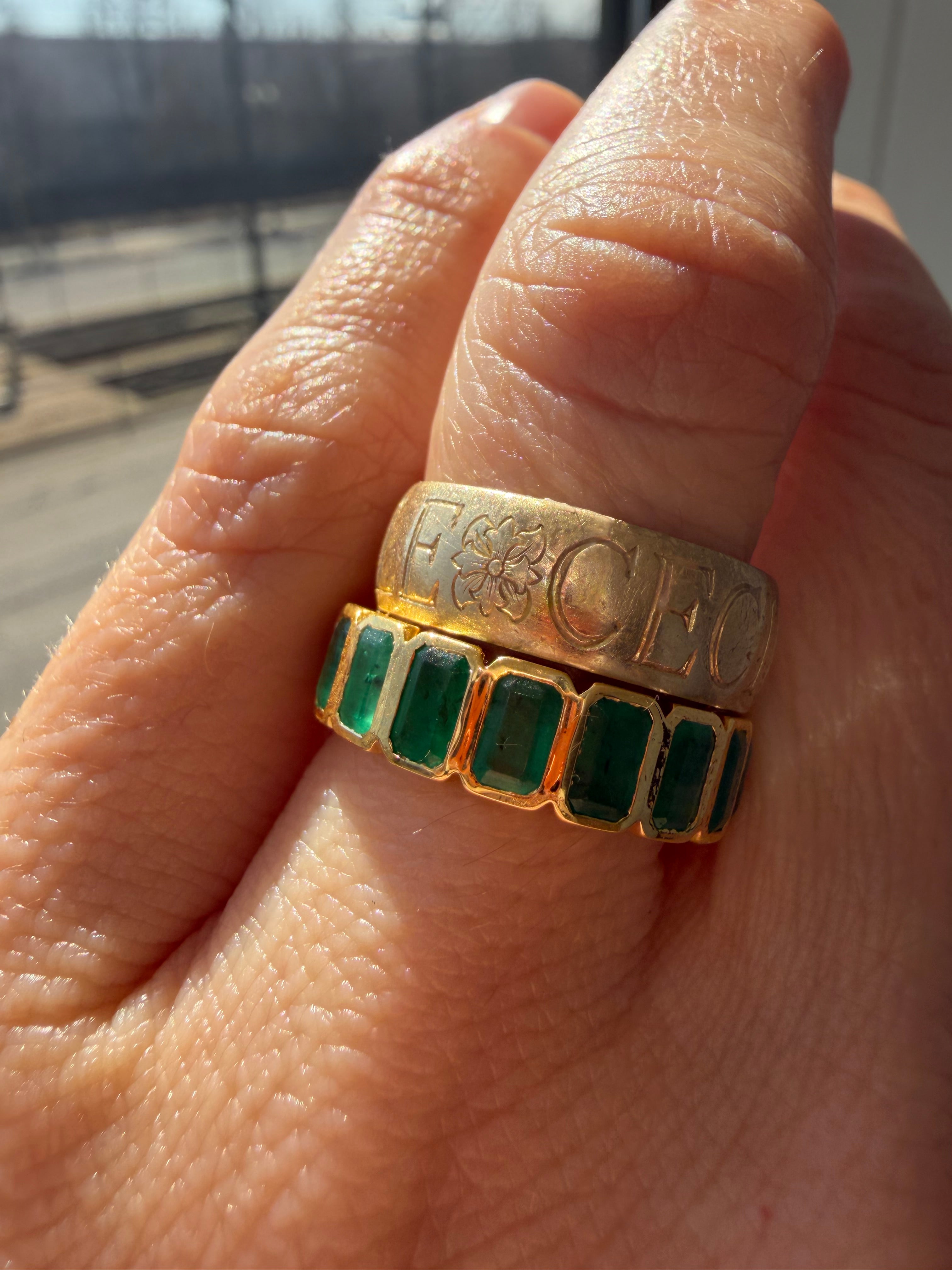 The Emerald Karat THE VERDE PURE natural emerald eternity band