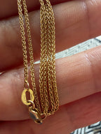 14k gold 19” mini wheat chain