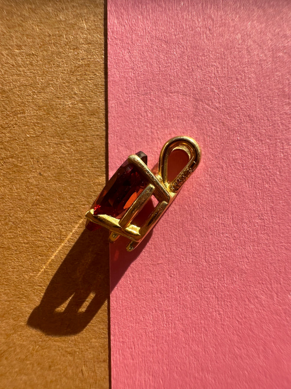 garnet // angel skin coral // opal pendants