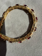 5.61carat ruby and .99carat diamond tennis bracelet