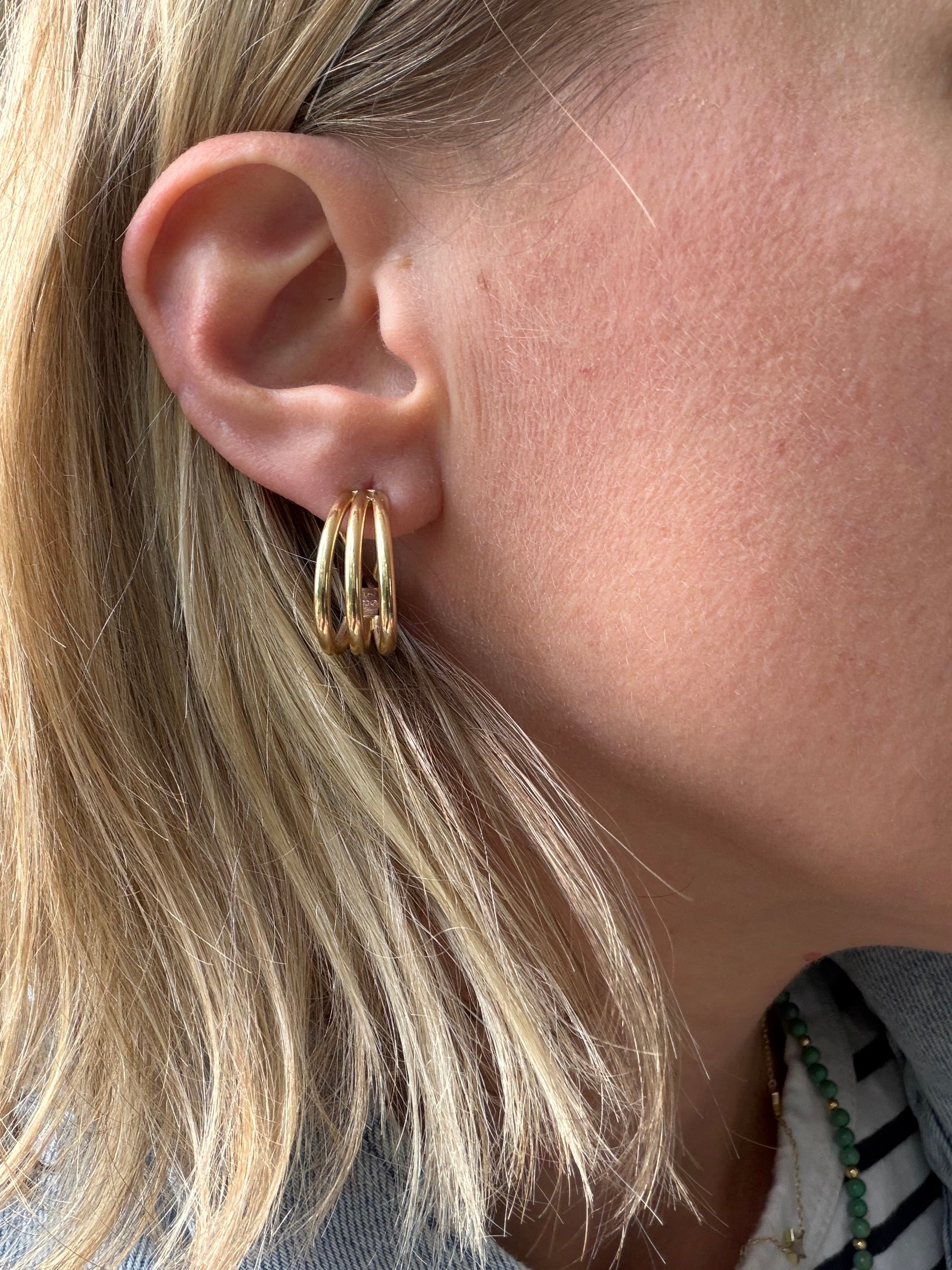 triple hoop with negative space