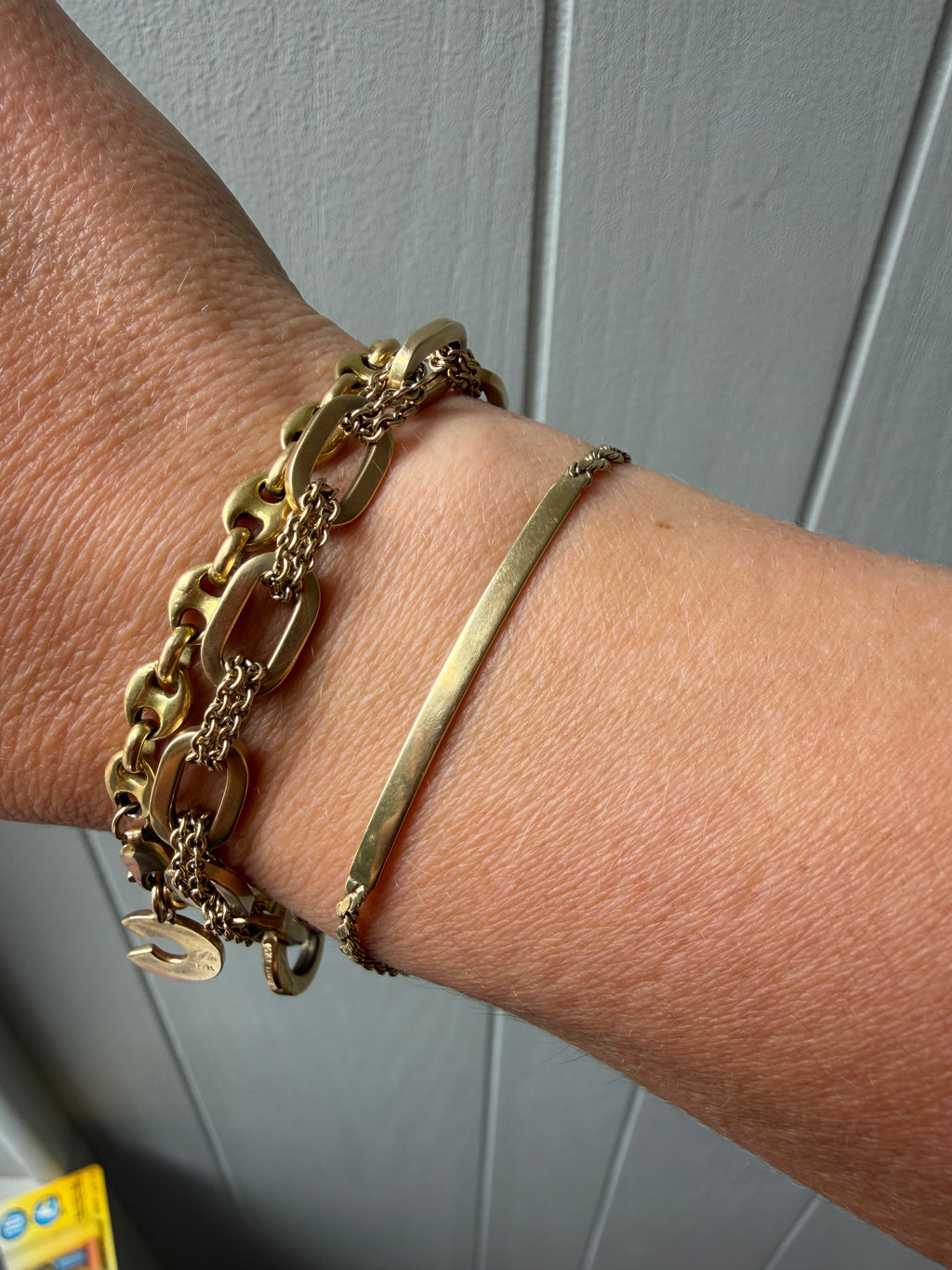 slim rope chain ID bracelet