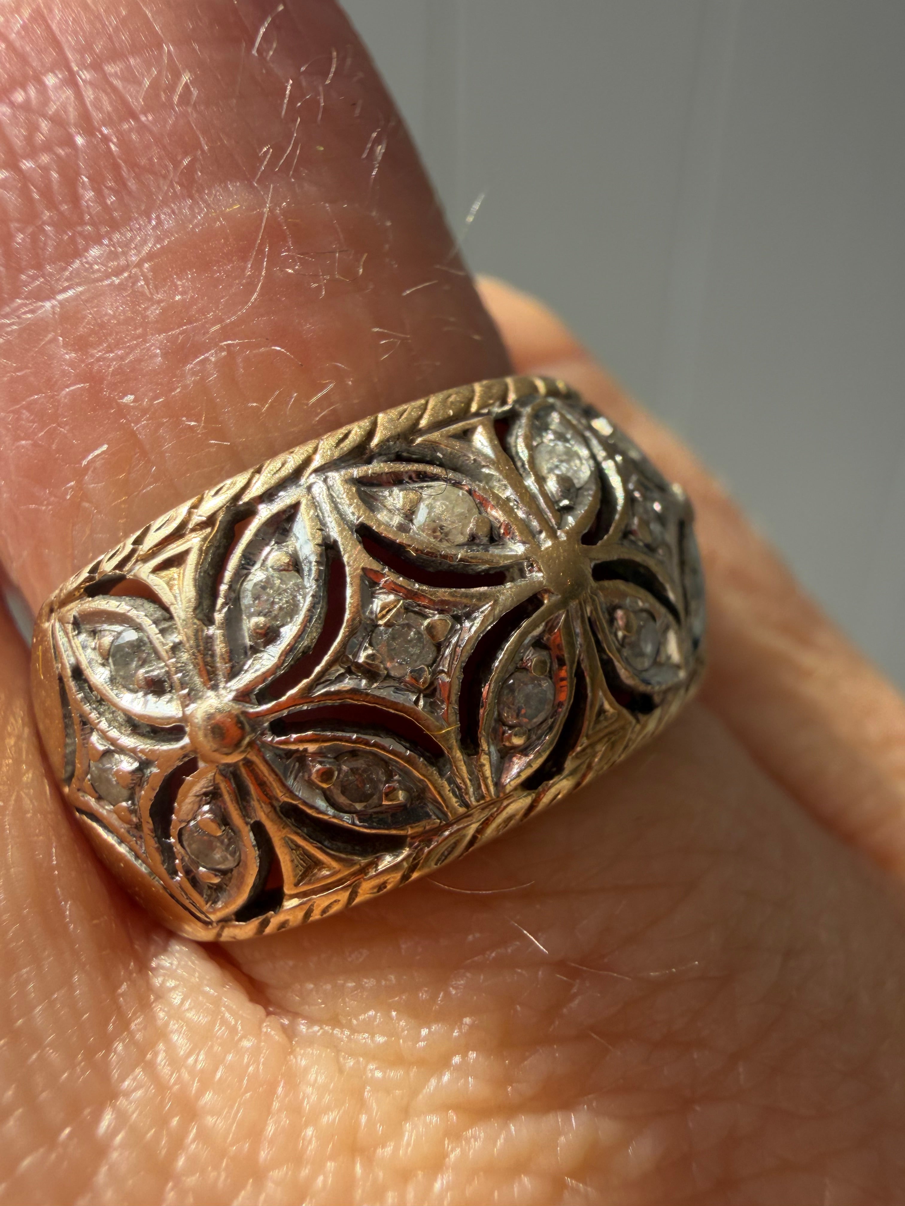 open work diamond ring