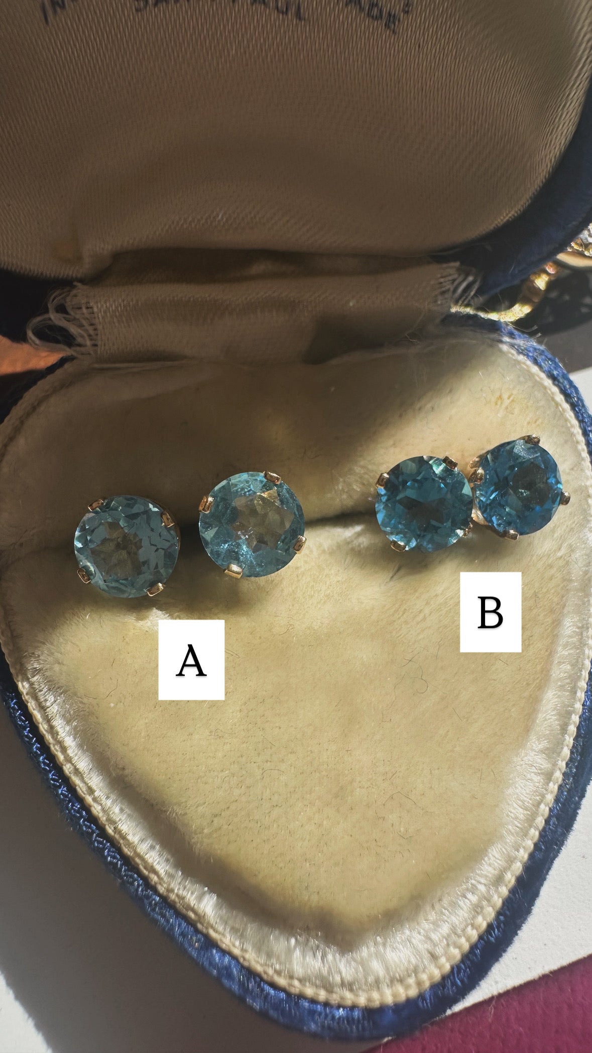 blue topaz stud earrings