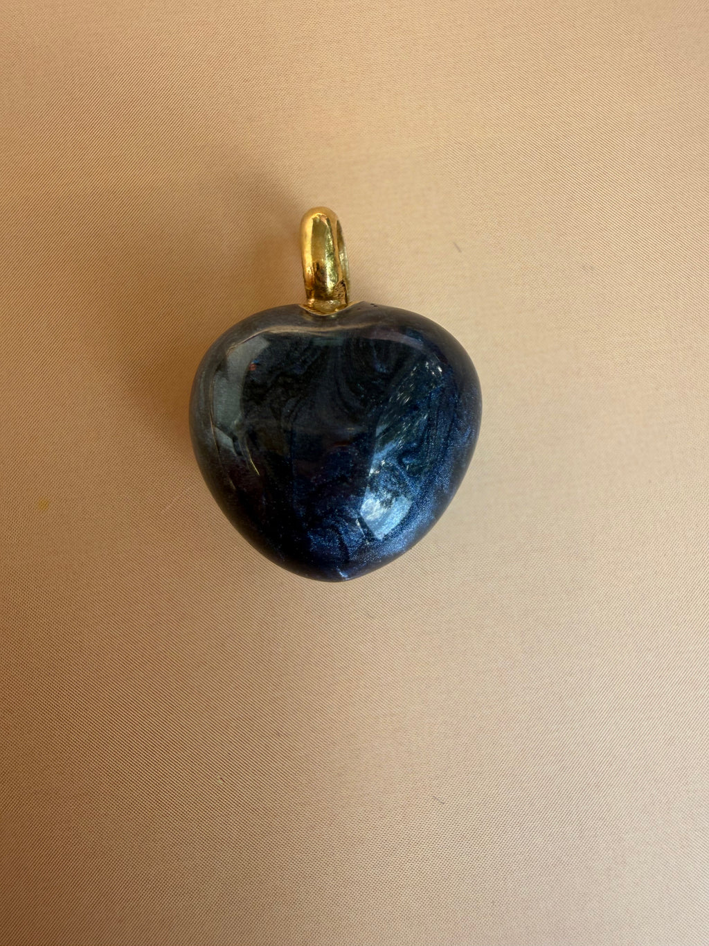 enamel hearts with 18k gold bail