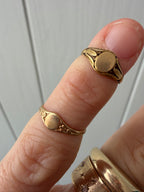 tiny baby signet rings