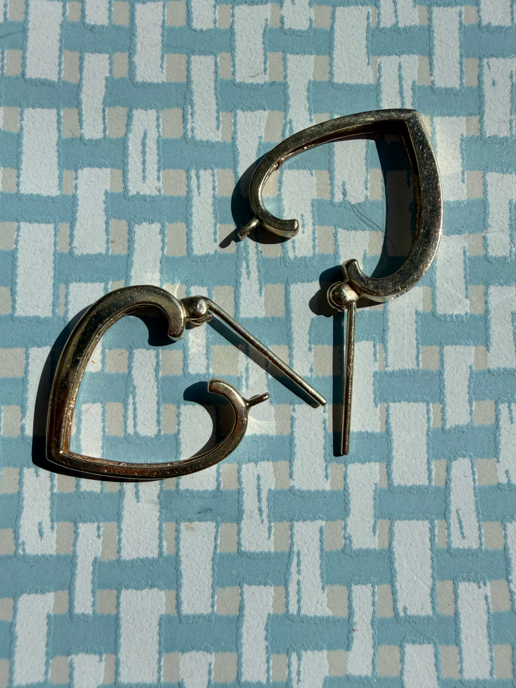 heart hoops with small diamonds