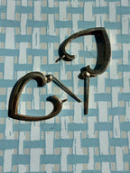 heart hoops with small diamonds