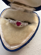 lab grown ruby ring