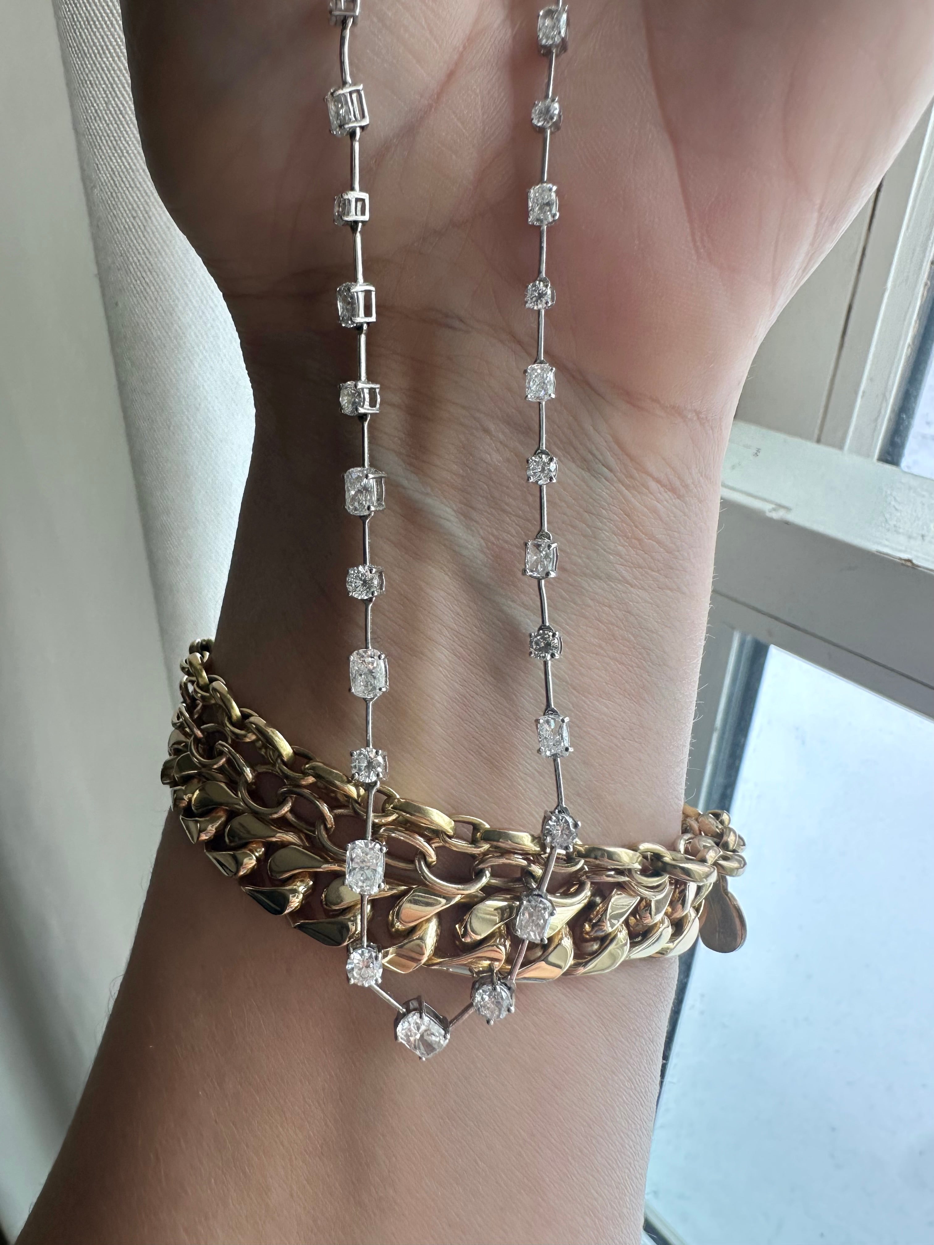 The Emerald Karat custom Floating Light Diamond Tennis Necklace PREORDER DOWNPAYMENT