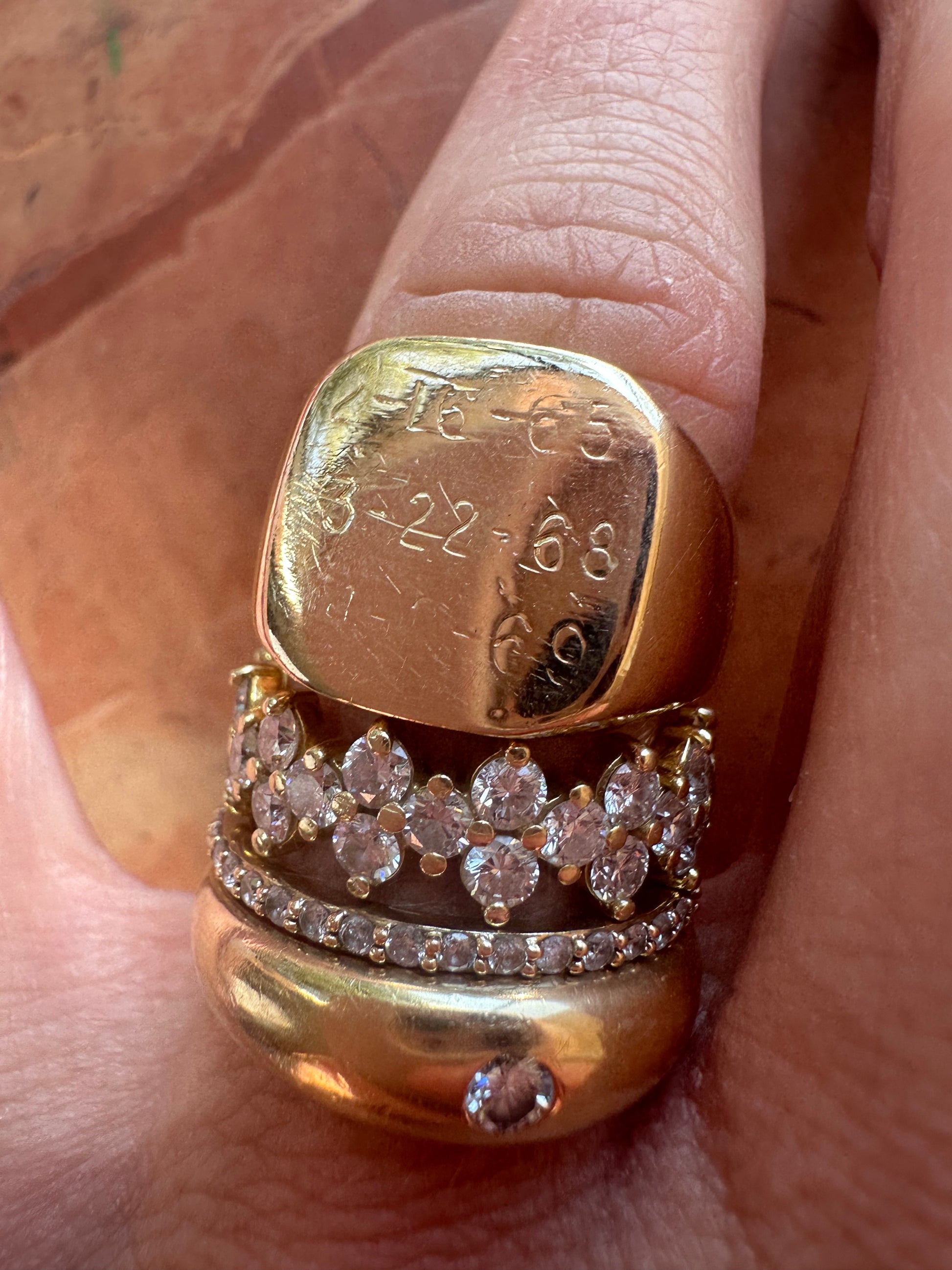 vintage engraved signet ring